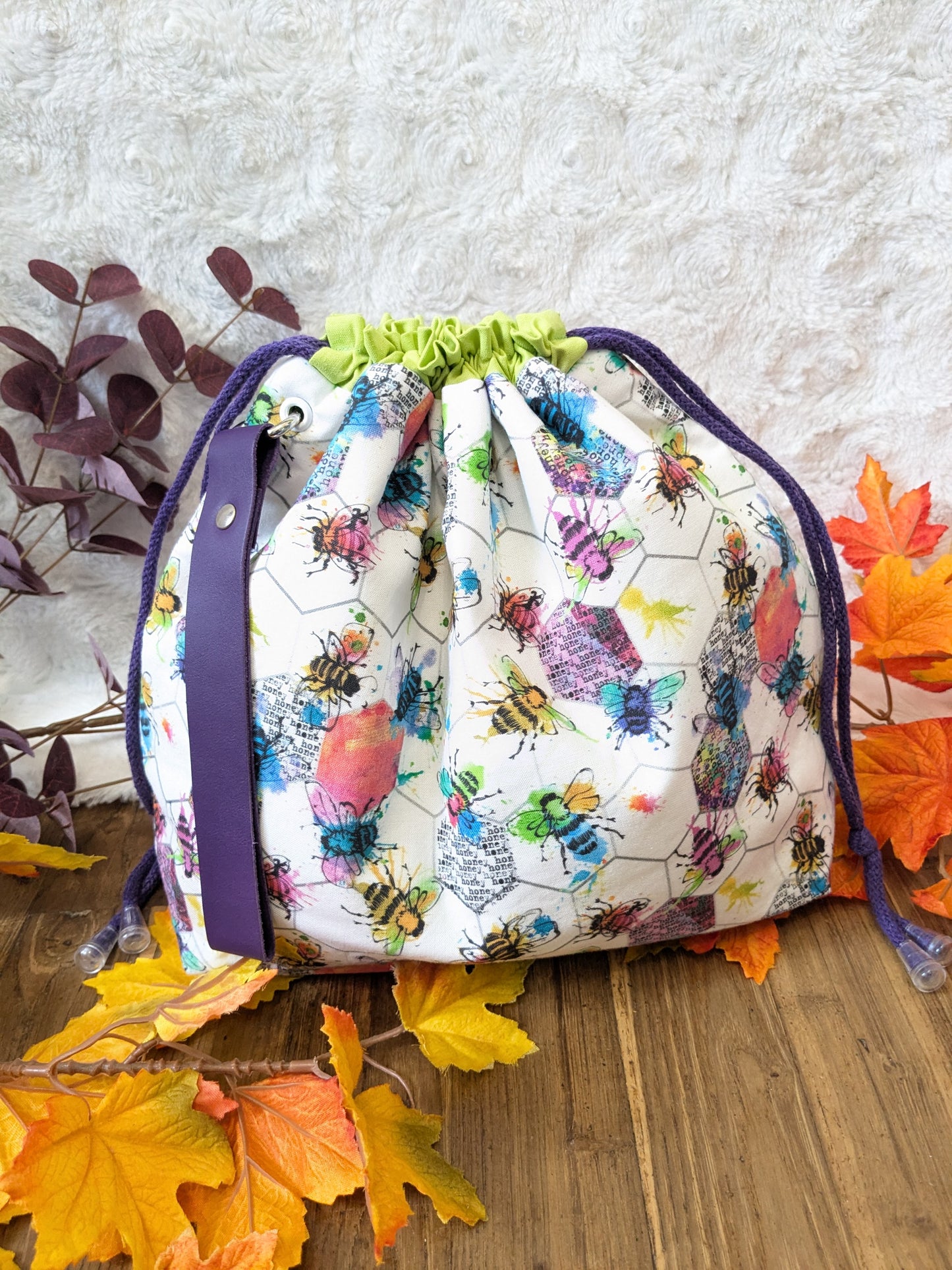 Sac à projet "Rainbow bee"