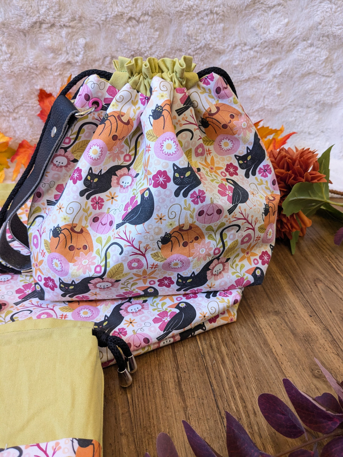 Sac à projet "Crows and cats" motif Lixy illustration