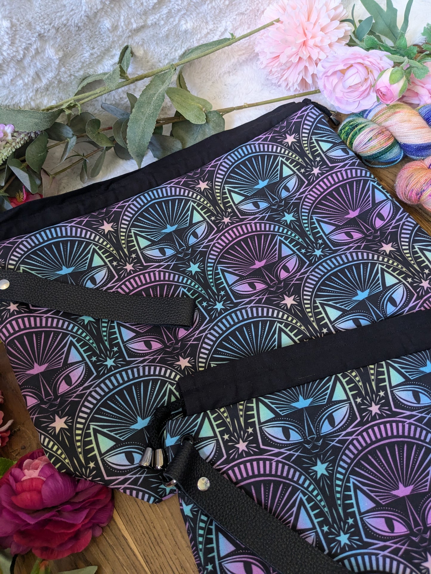 Sac à projet "Holo cat"