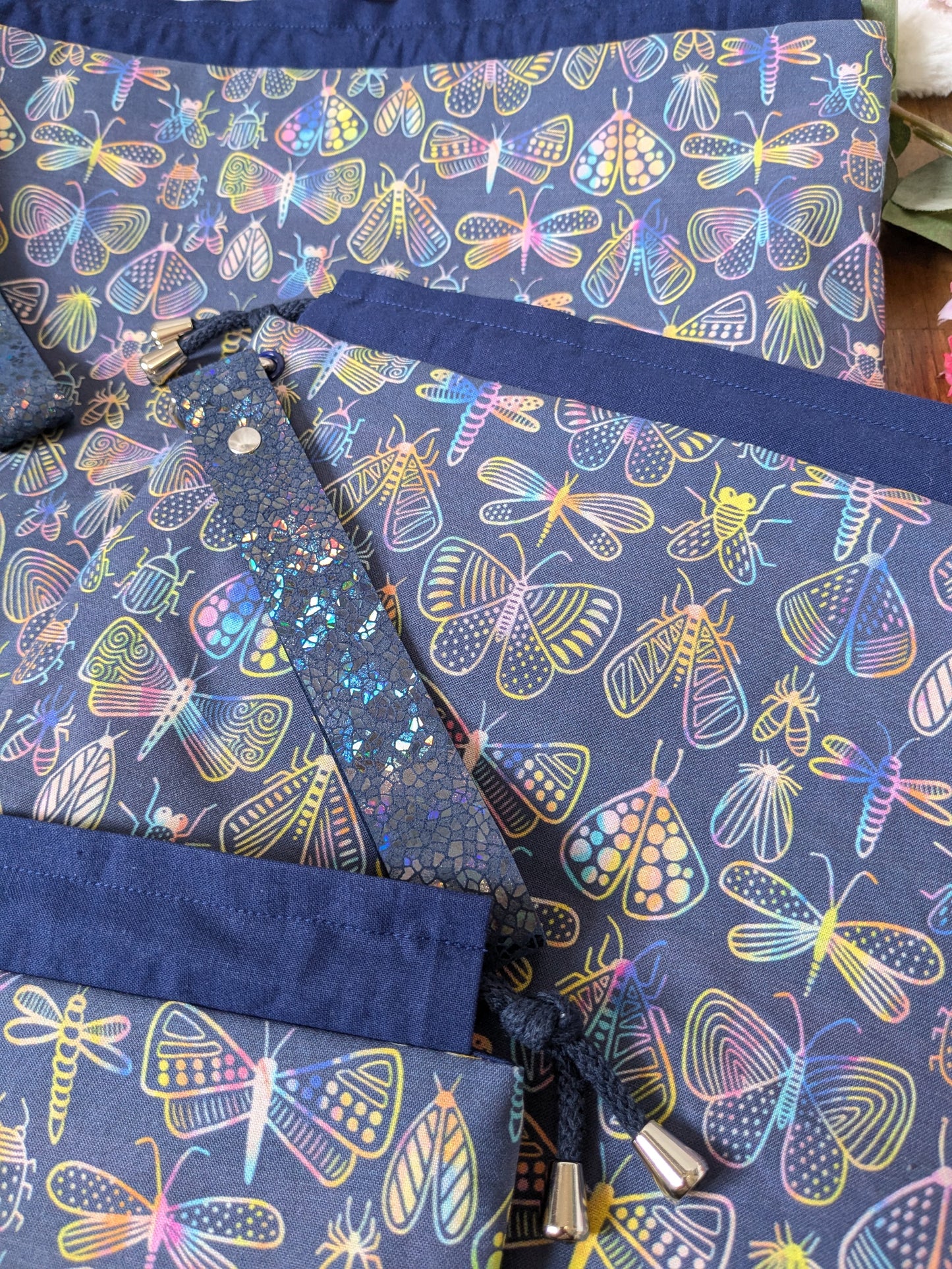 Sac à projet "Shining bugs"