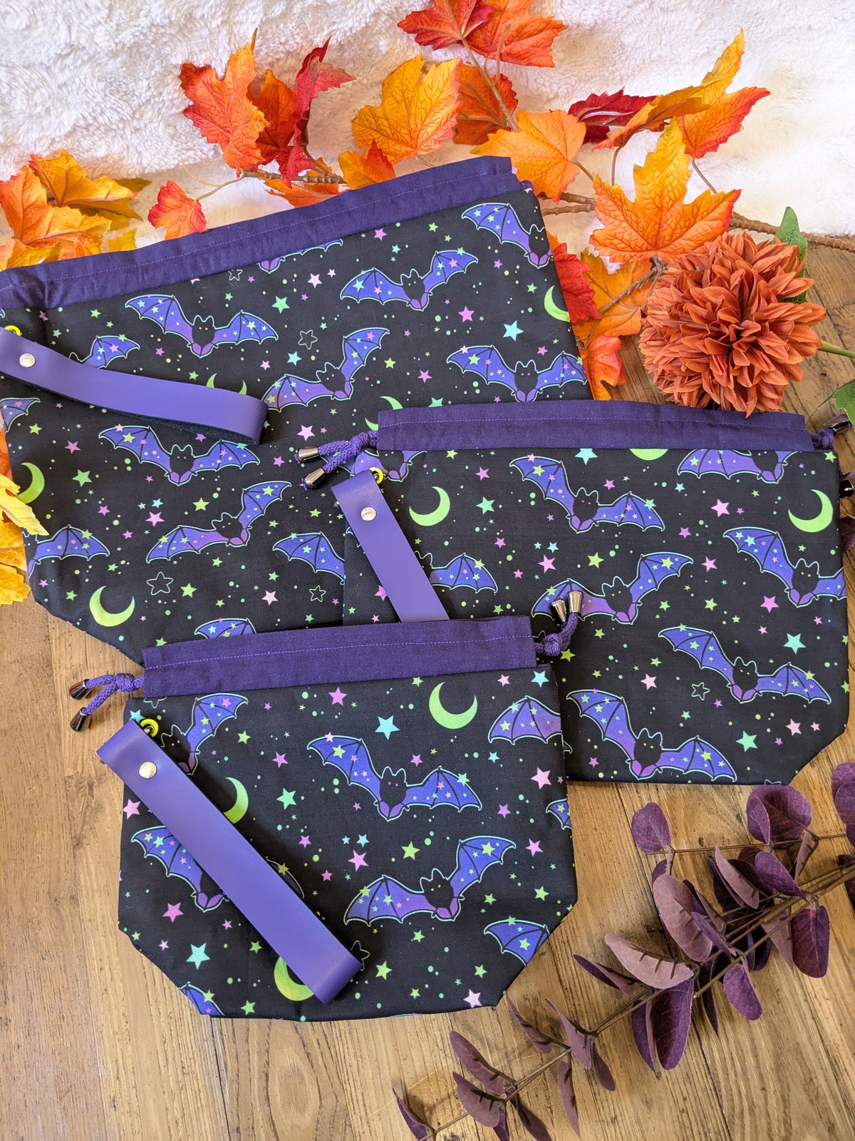 Sac à projet "Bats and moon"