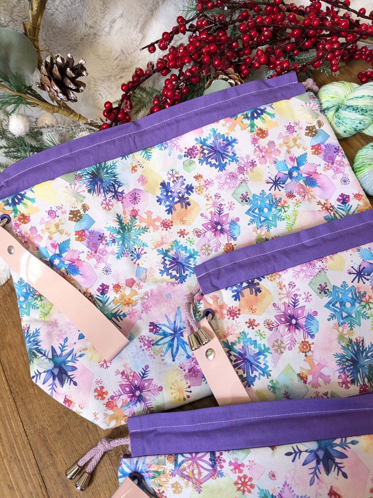 Sac à projet "Flocons merveilleux"