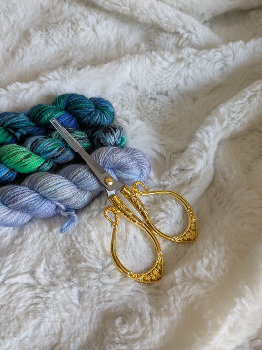 Ciseaux de broderie doré Arabesques