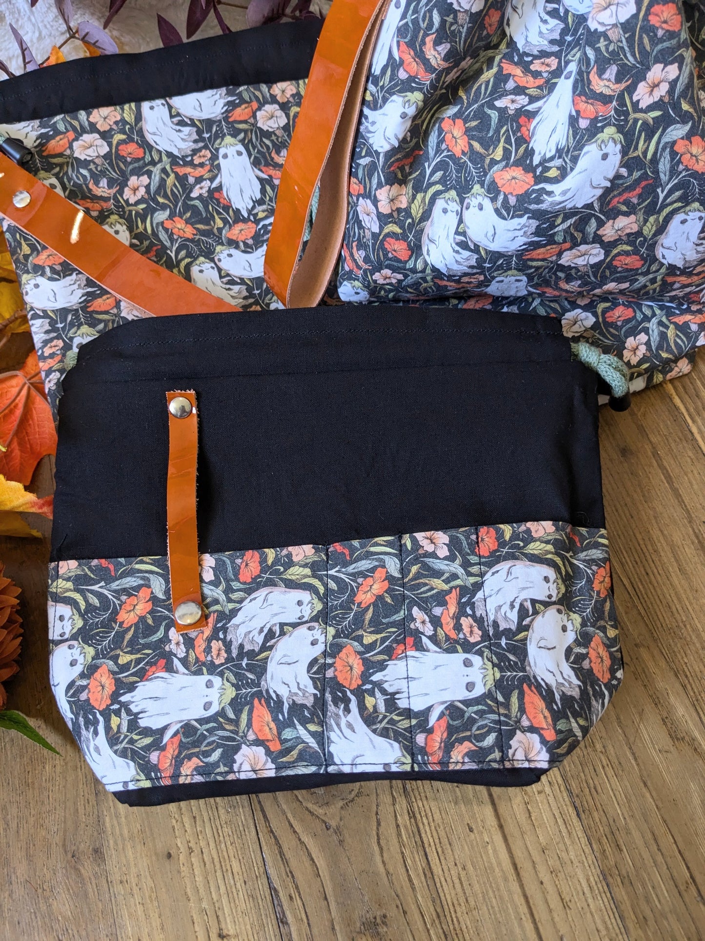 Sac à projet "Fantômes" imprimé Lixy illustration