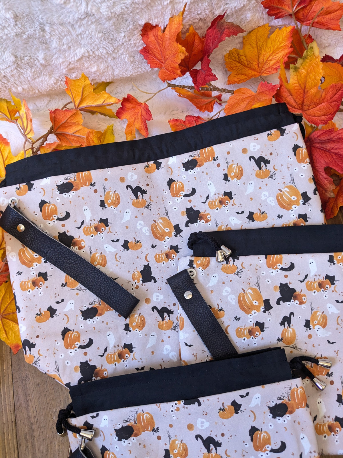 Sac à projet "Pumpkins and black cats"