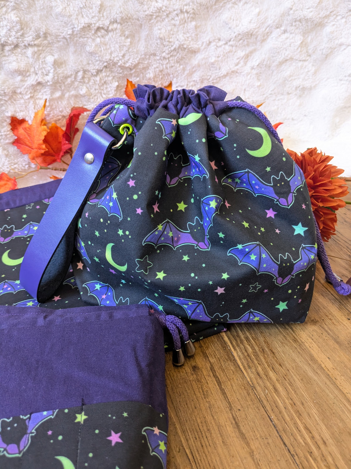 Sac à projet "Bats and moon"