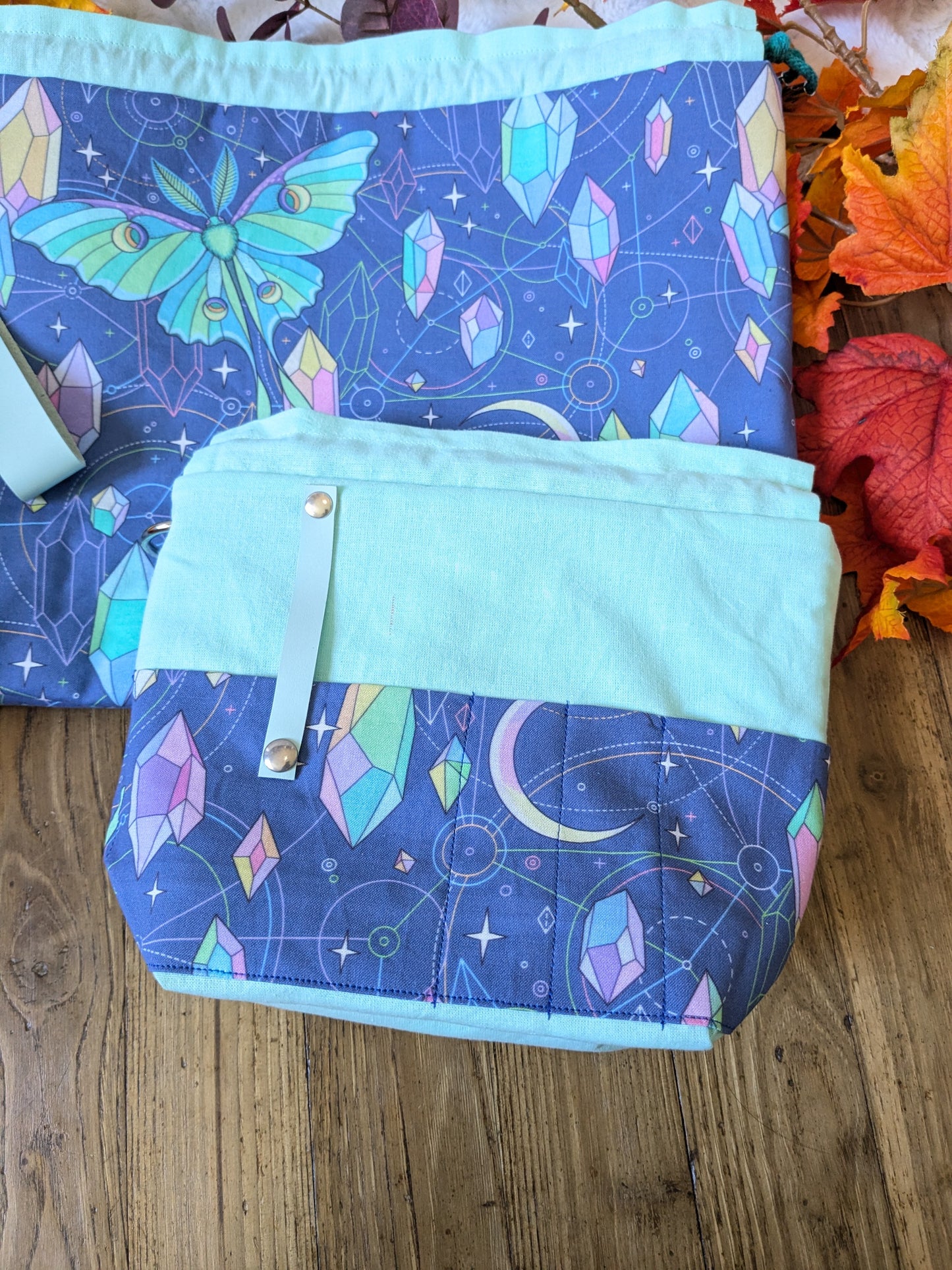 Sac à projet "Crystal and moth"