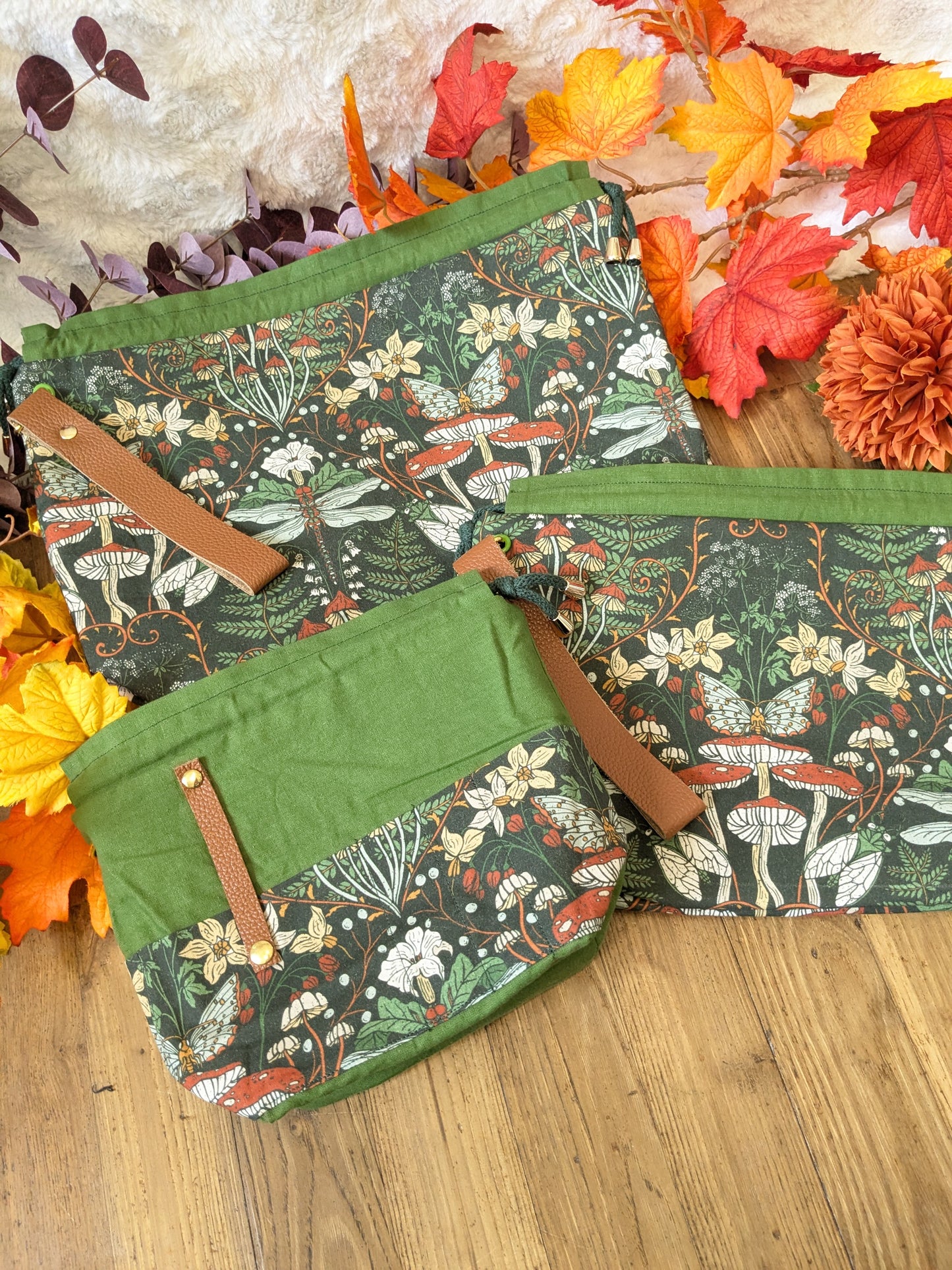 Sac à projet "Champignons et libellules"