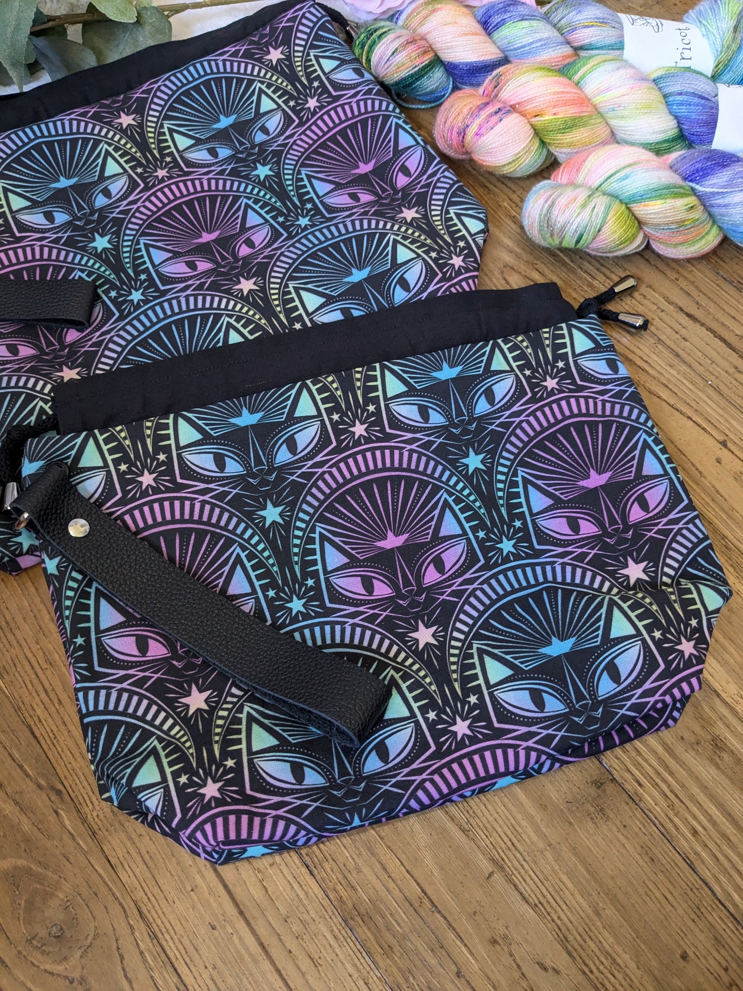 Sac à projet "Holo cat"