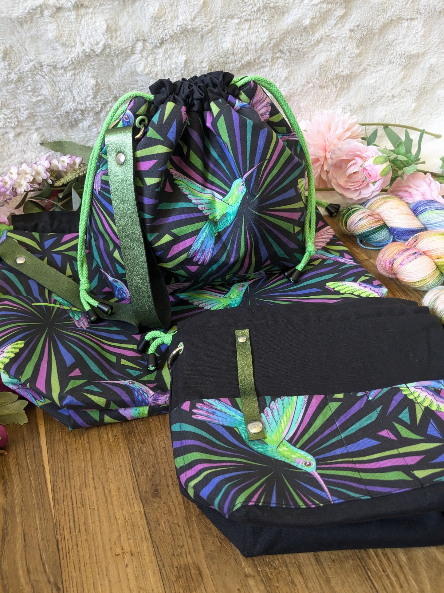 Sac à projet "Funky colibri"