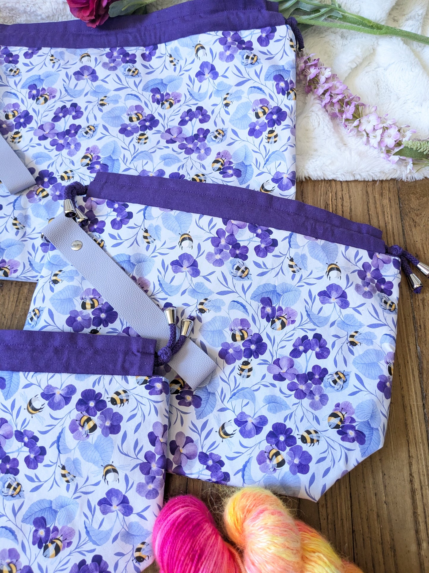 Sac à projet "Bourdons au pays des violettes"