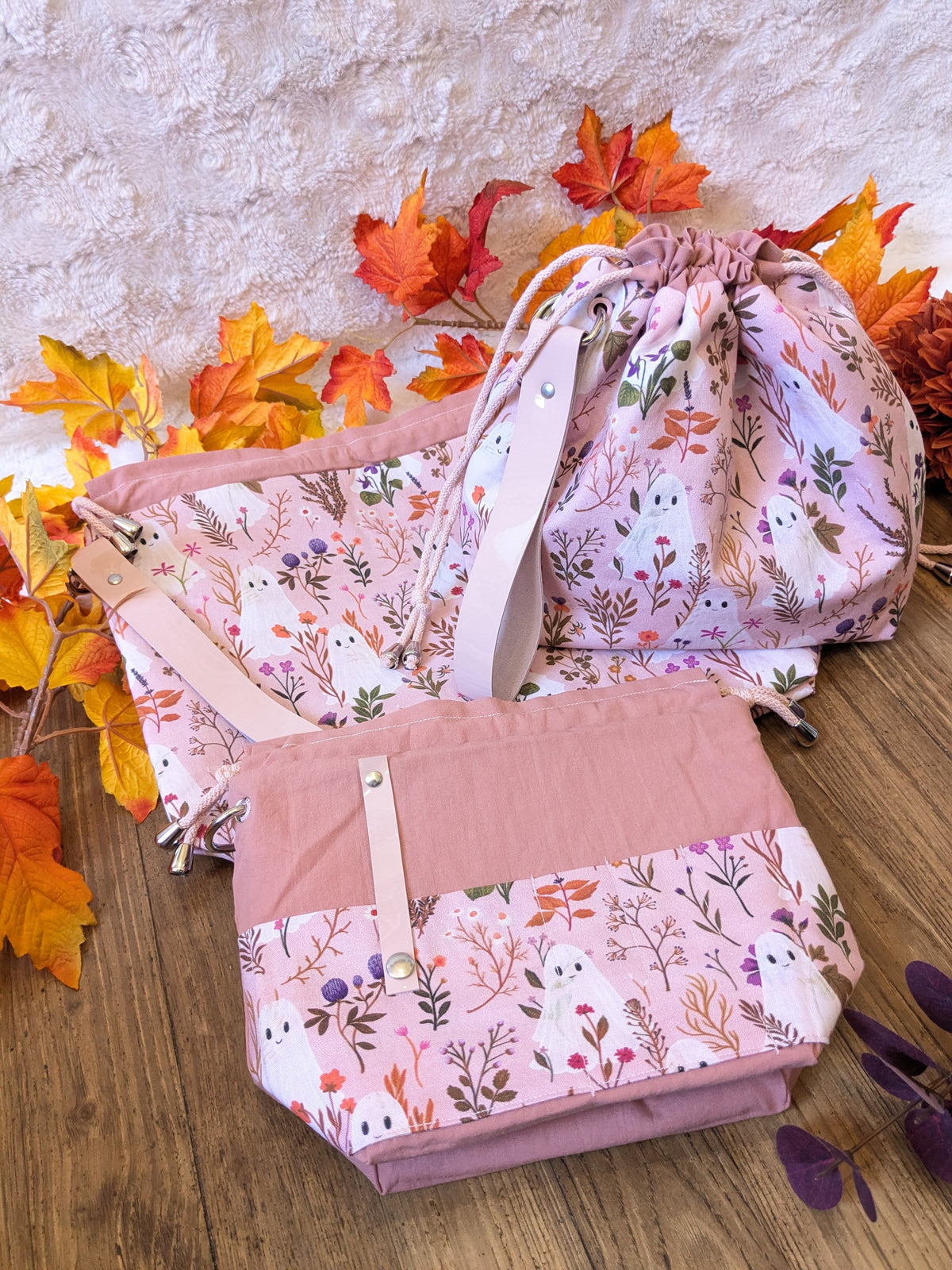 Sac à projet "Ghosts and flowers"