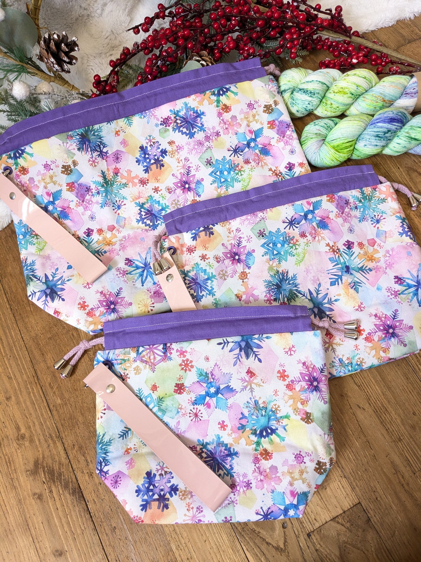 Sac à projet "Flocons merveilleux"