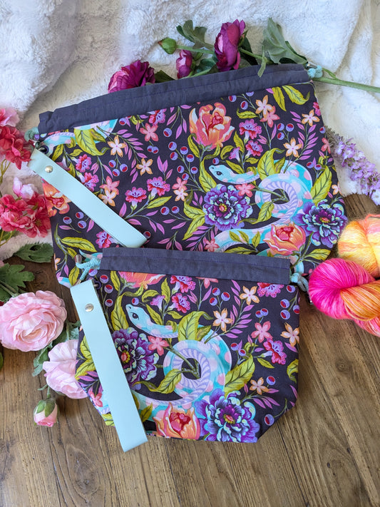 Sac à projet "Serpents et pivoines"