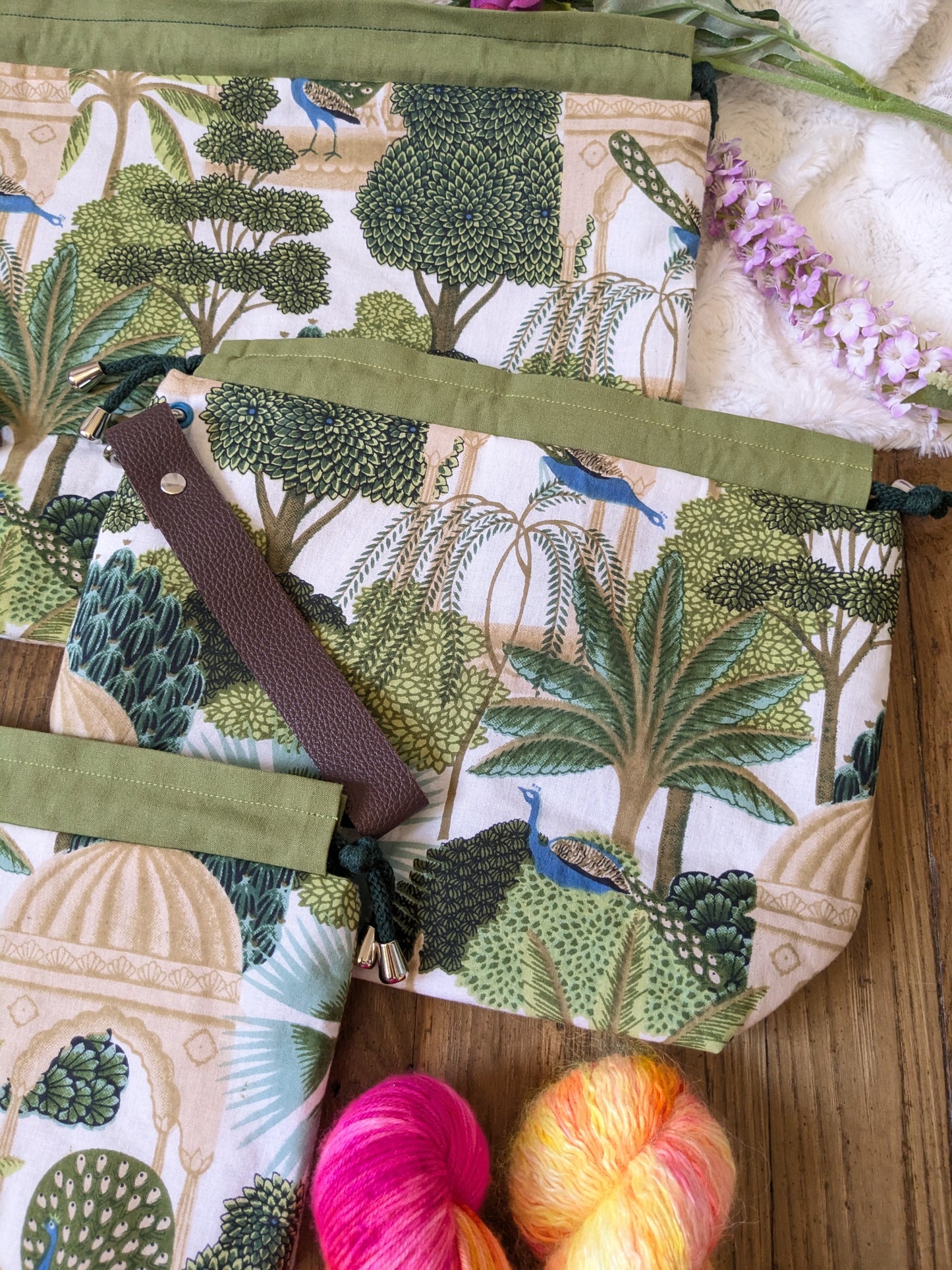 Sac à projet "Jardin des paons"