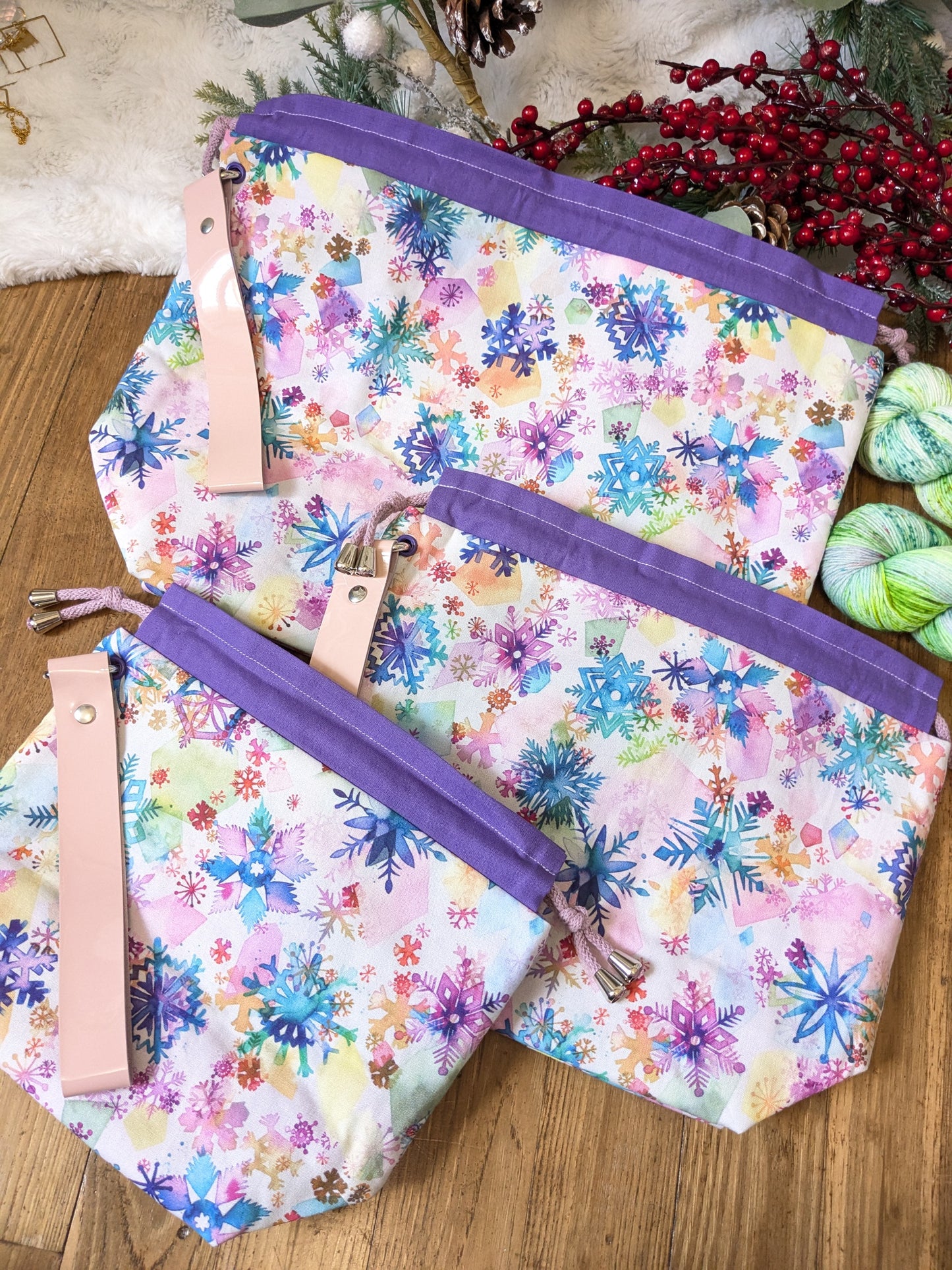 Sac à projet "Flocons merveilleux"