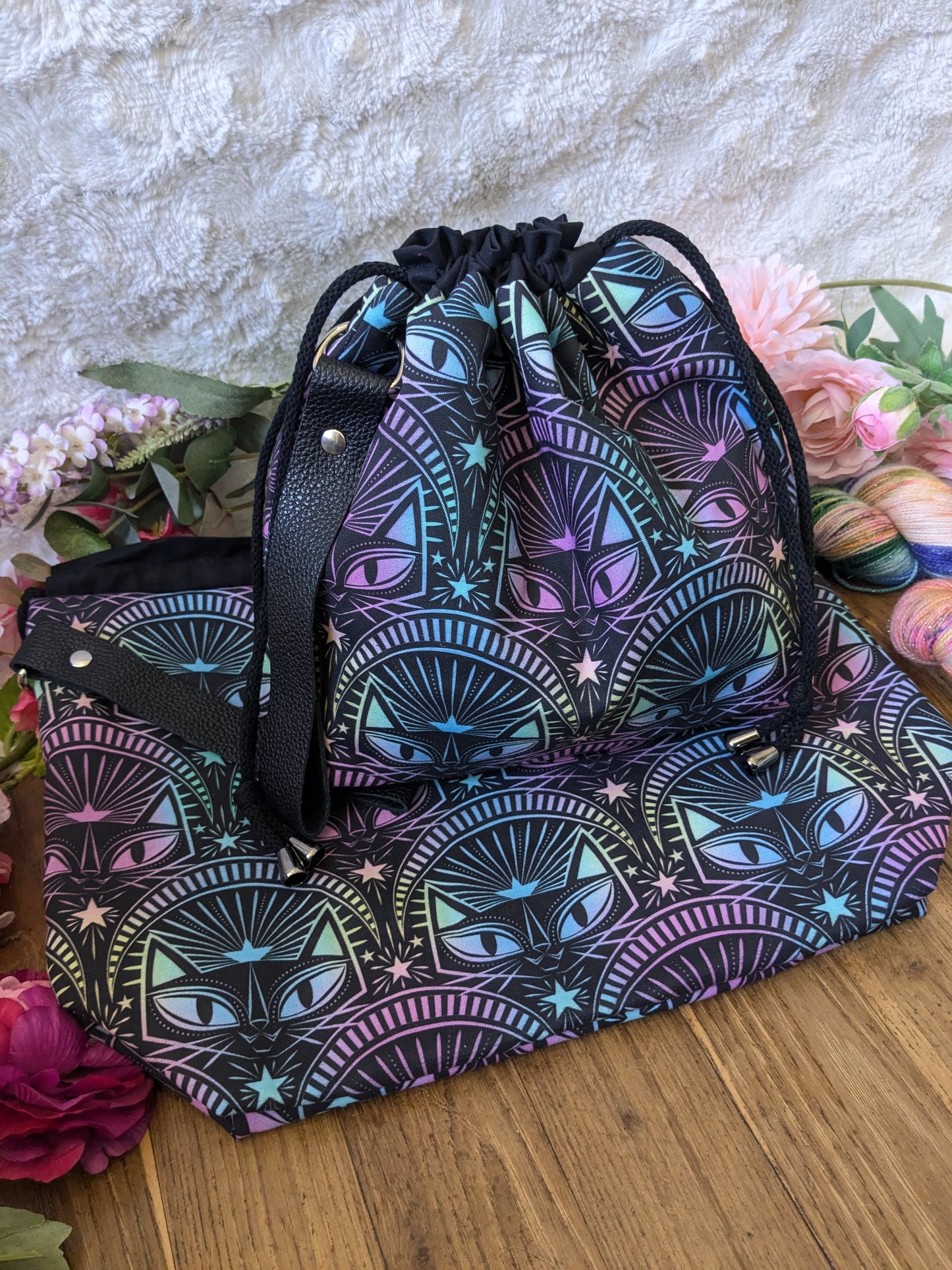 Sac à projet "Holo cat"