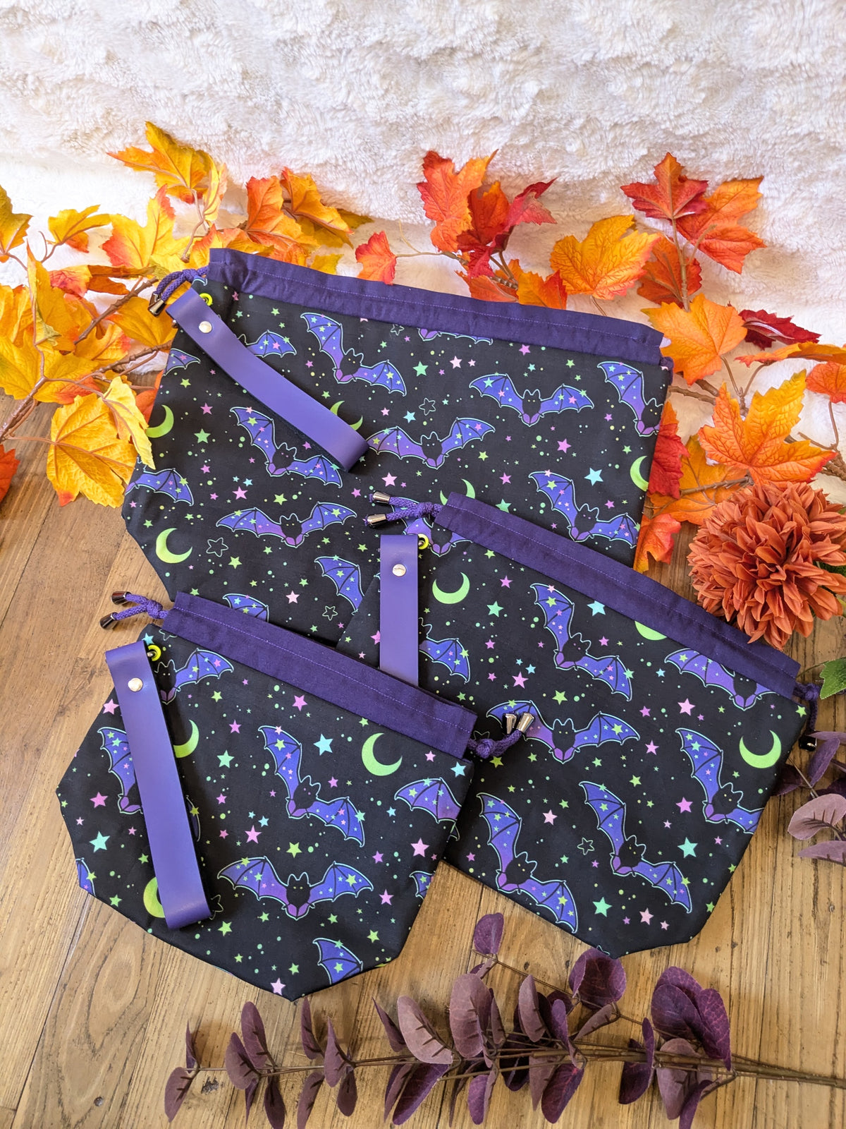 Sac à projet "Bats and moon"