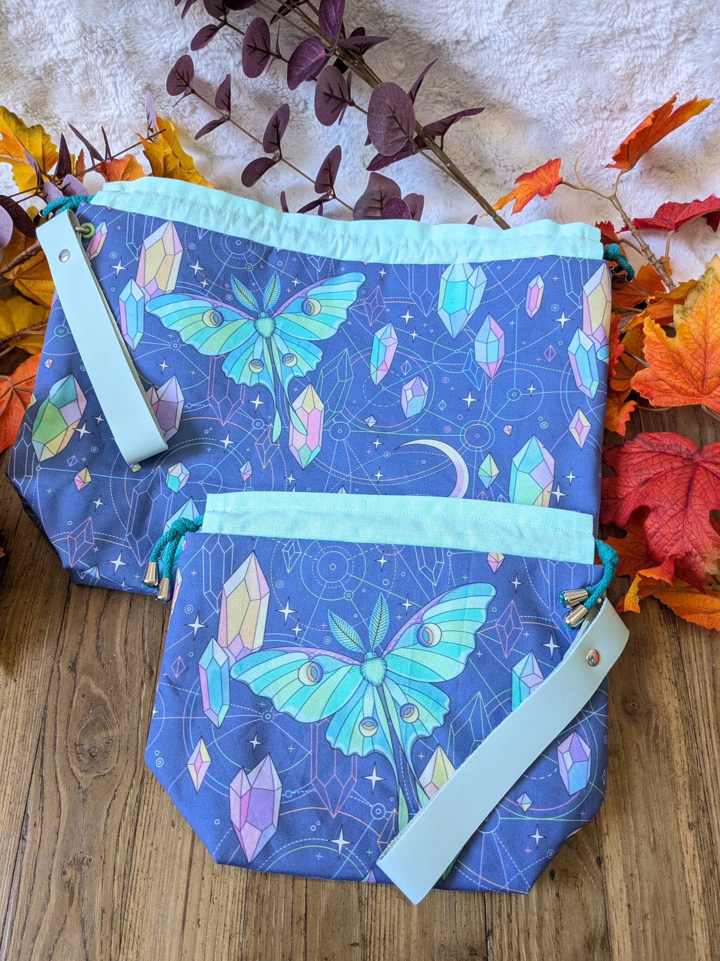 Sac à projet "Crystal and moth"