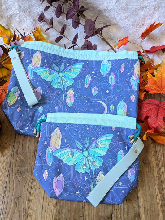 Sac à projet "Crystal and moth"