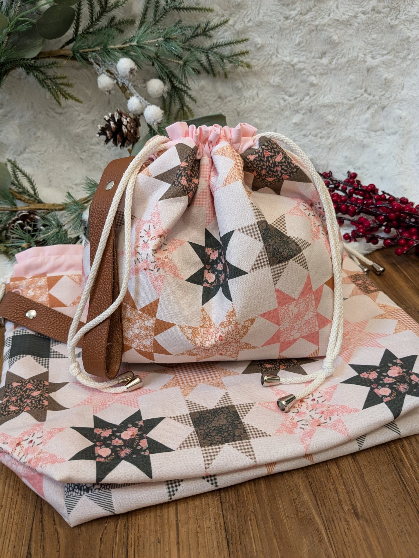 Sac à projet Basic "Étoiles patchwork"