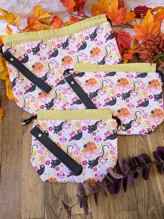 Sac à projet "Crows and cats" motif Lixy illustration