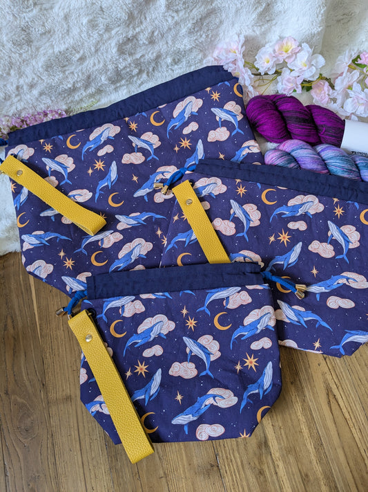 Sac à projet "Whales lullaby"