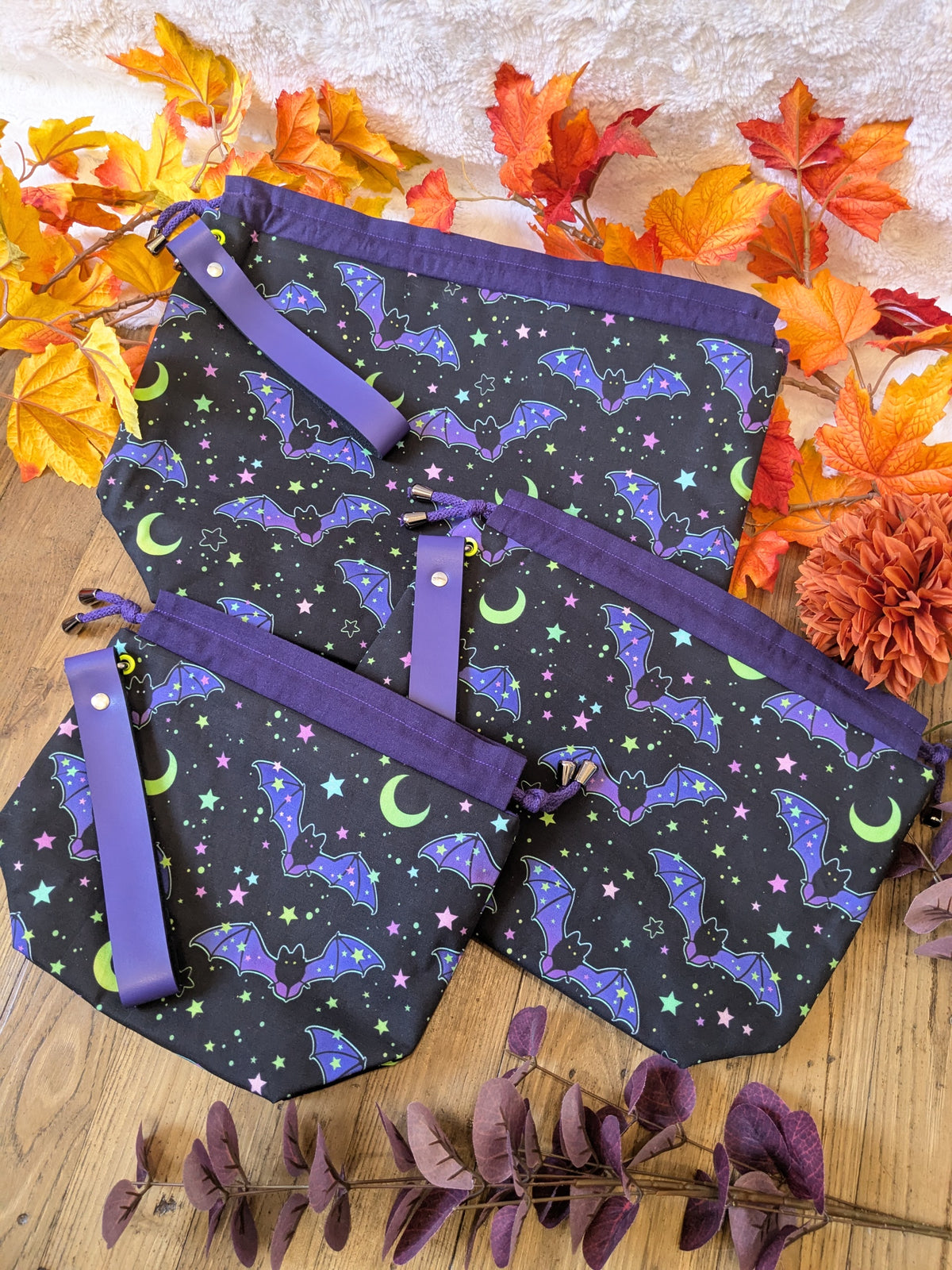Sac à projet "Bats and moon"