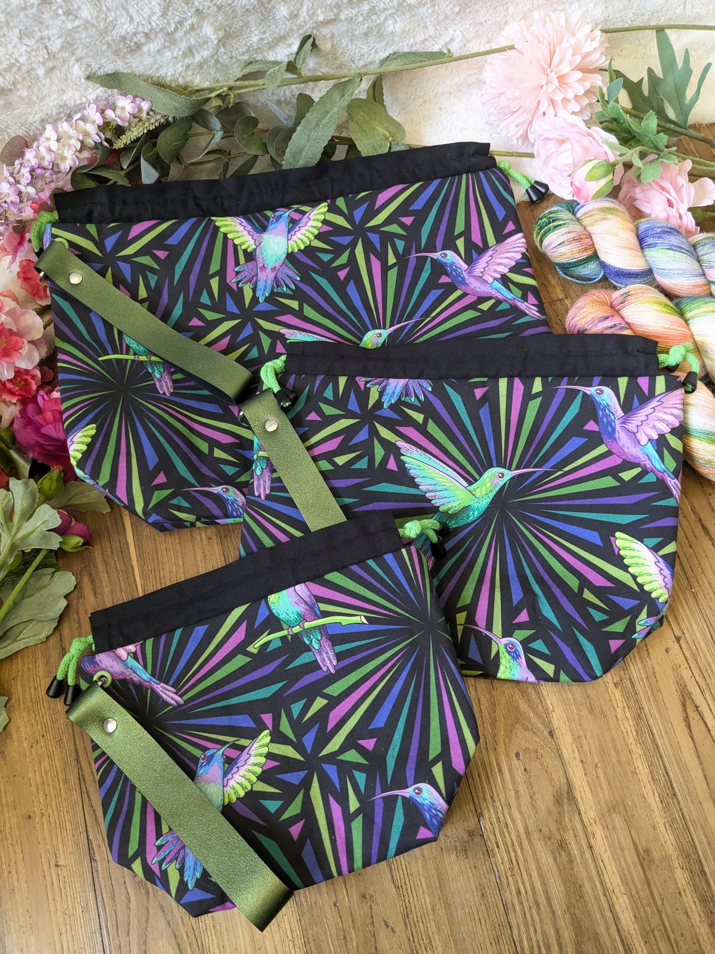 Sac à projet "Funky colibri"