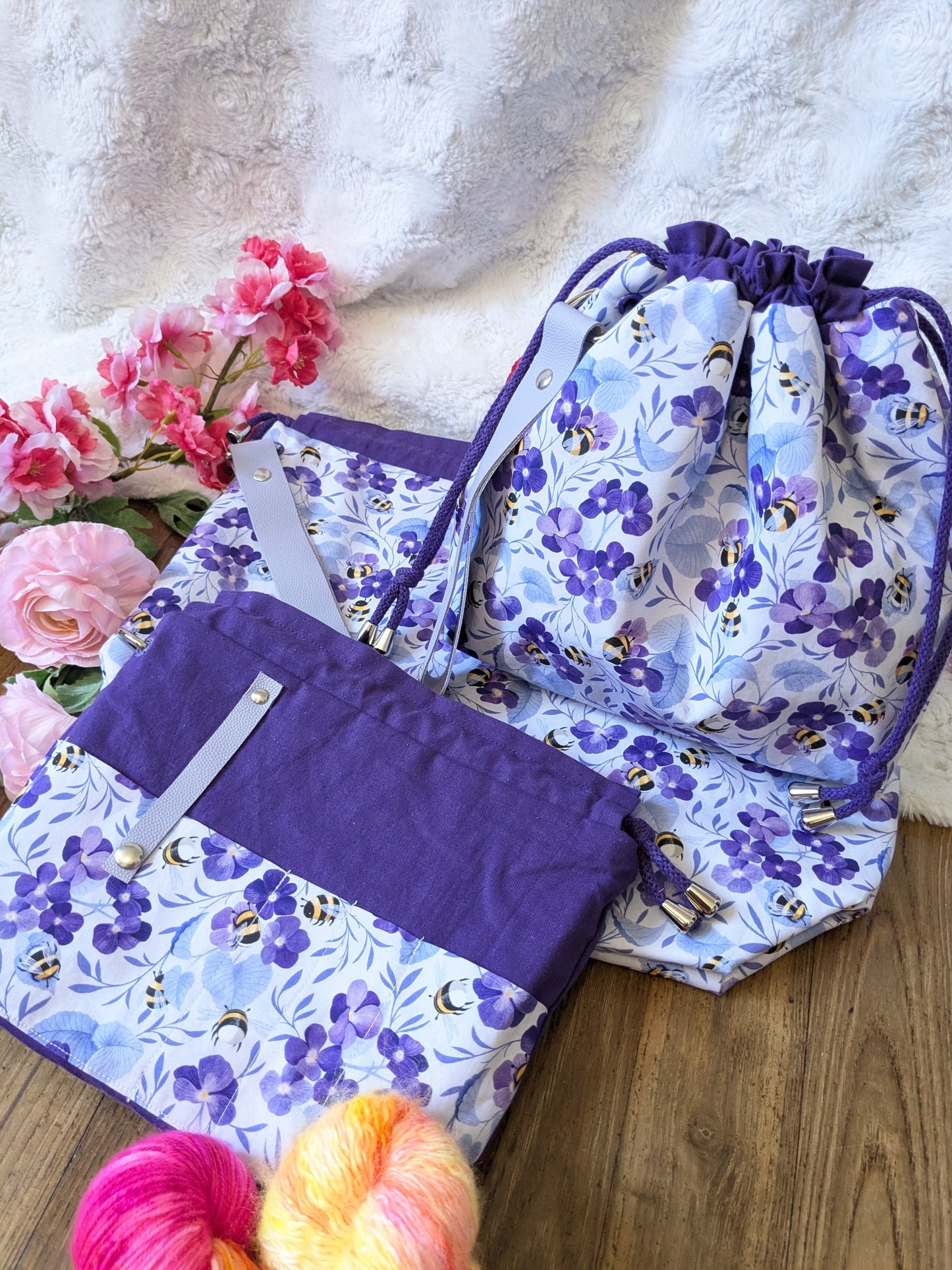 Sac à projet "Bourdons au pays des violettes"