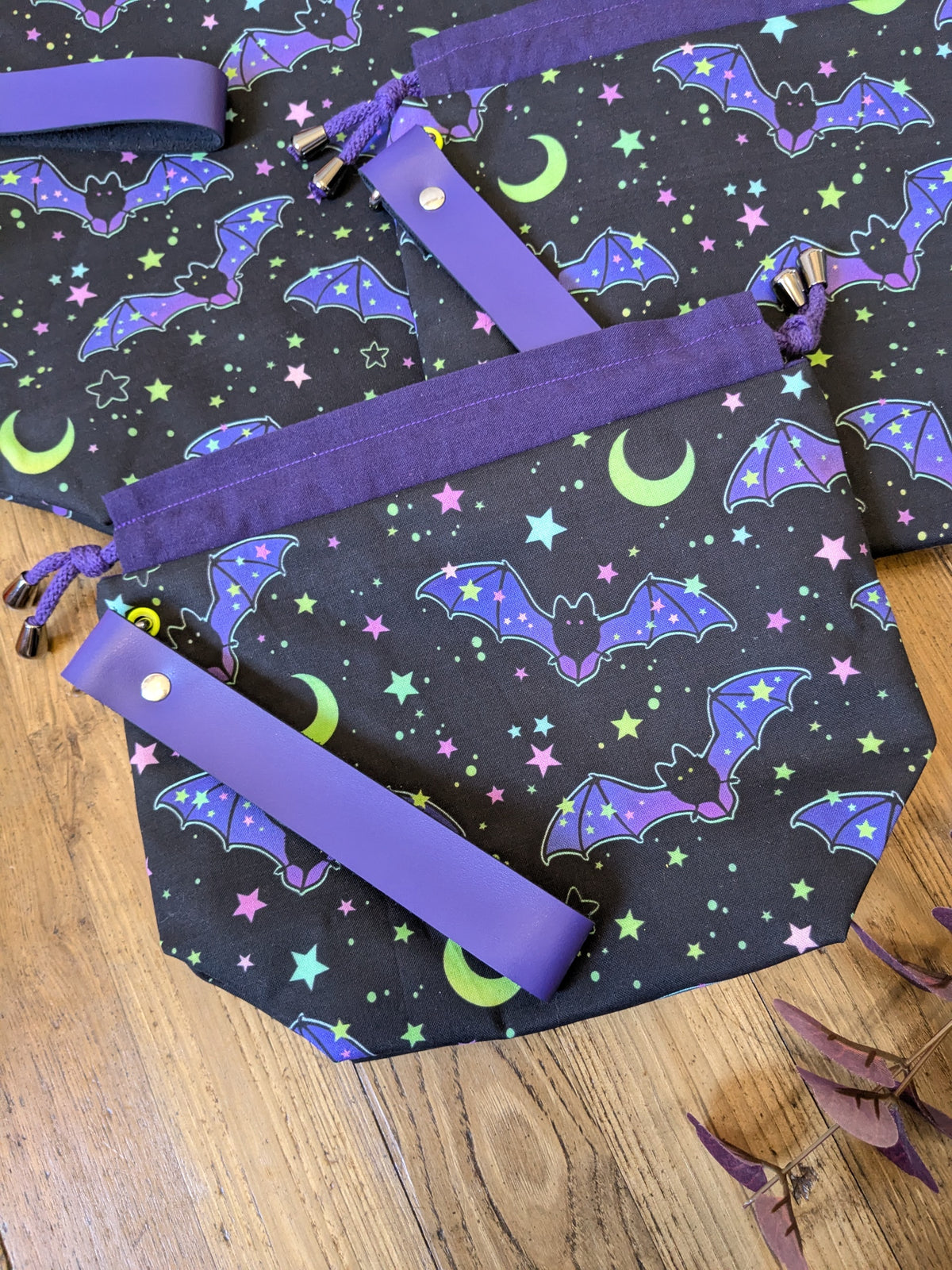 Sac à projet "Bats and moon"