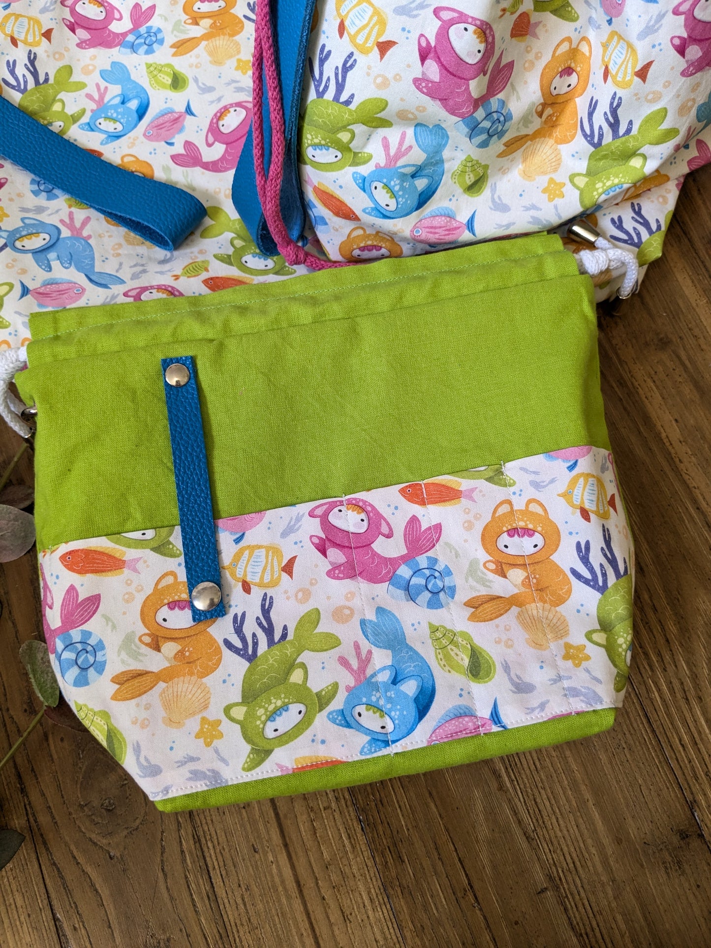 Sac à projet "Chats sirènes"