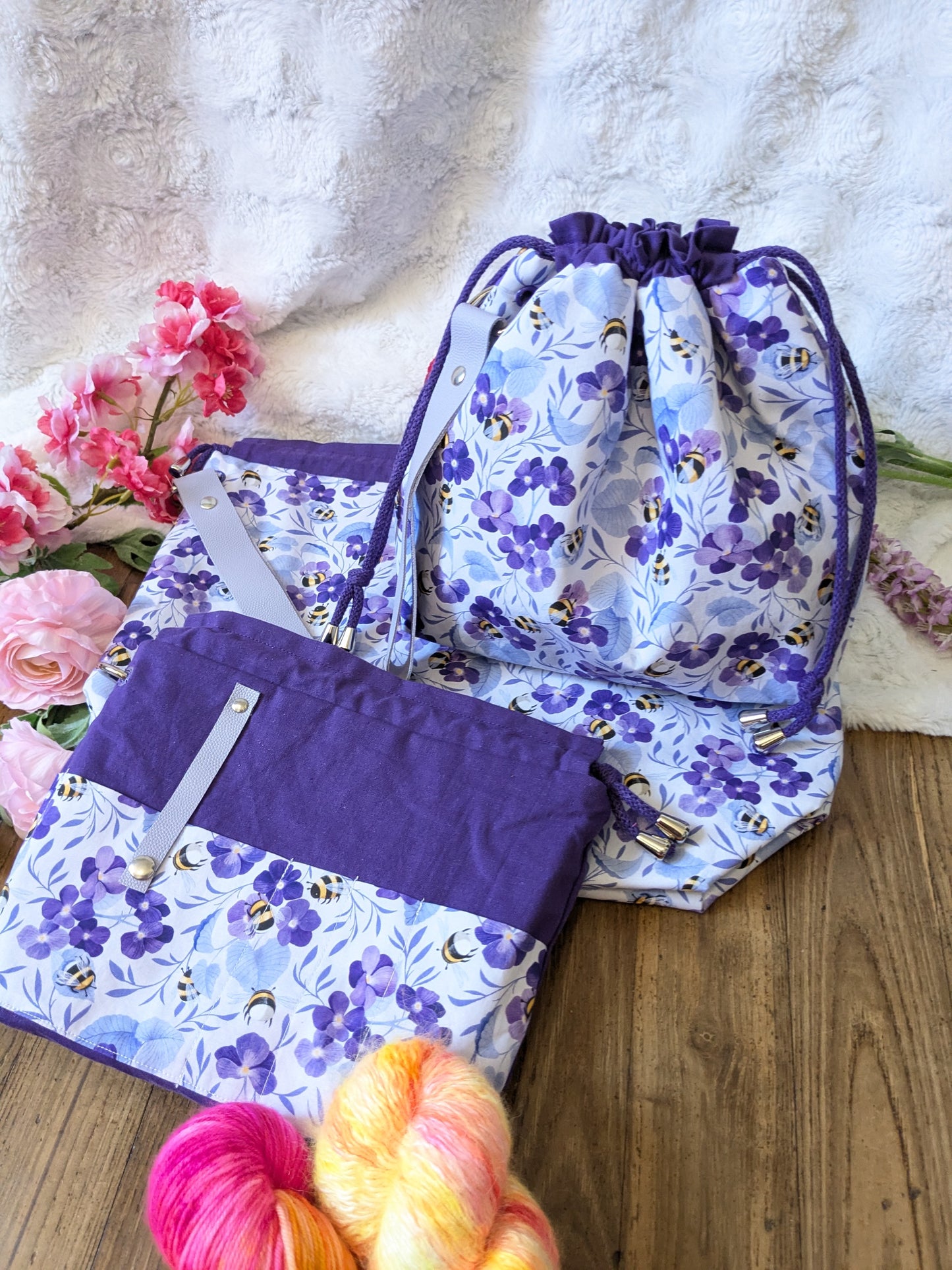 Sac à projet "Bourdons au pays des violettes"
