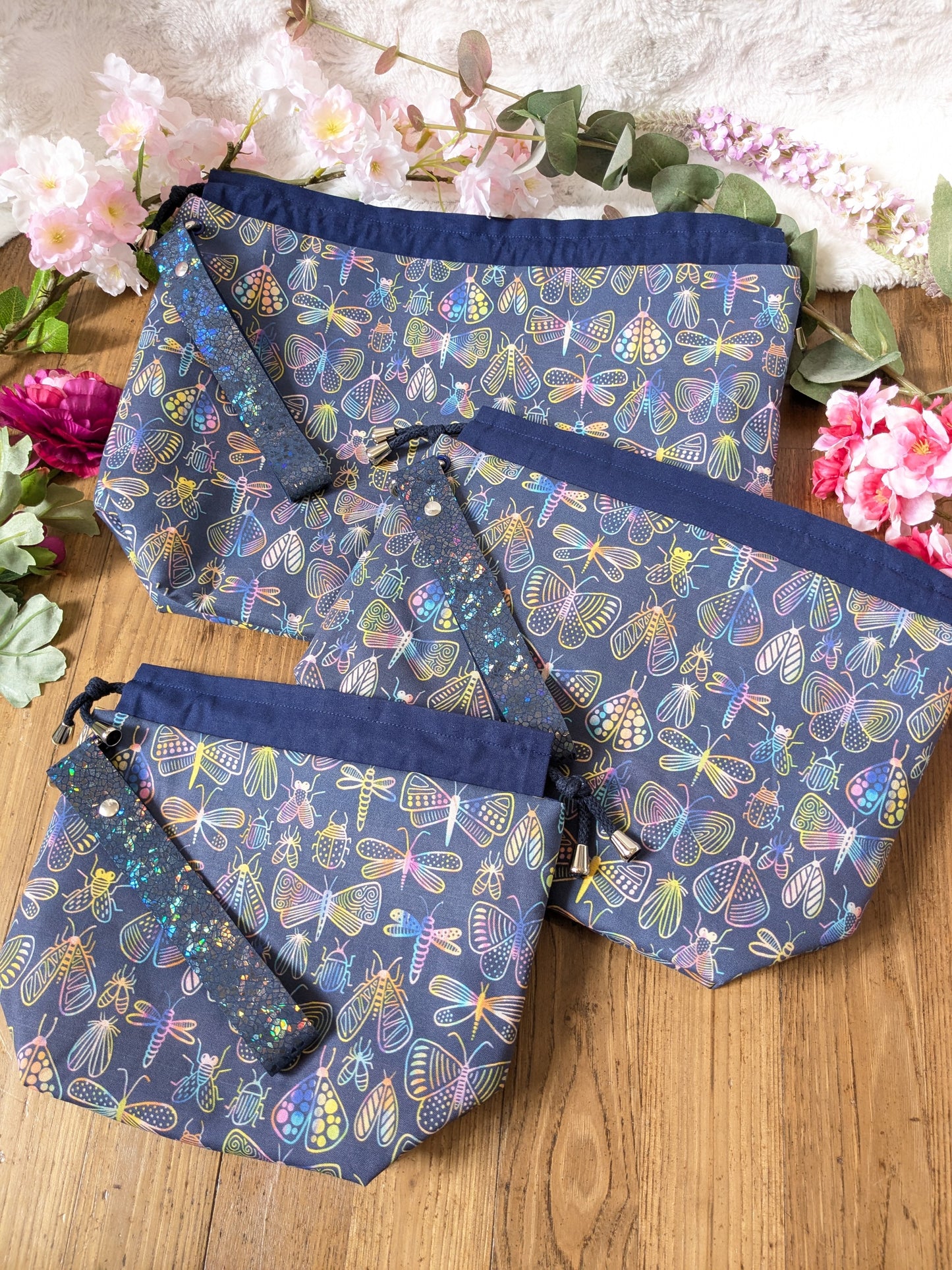 Sac à projet "Shining bugs"