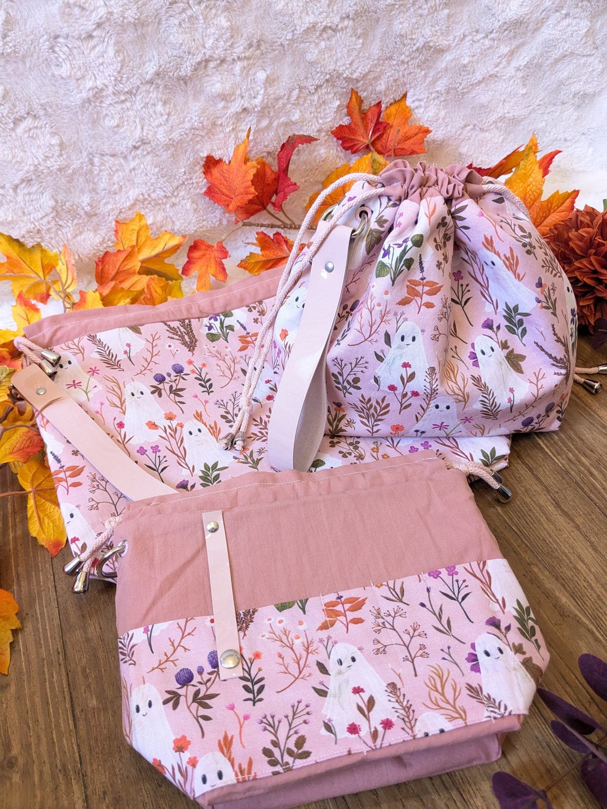 Sac à projet "Ghosts and flowers"