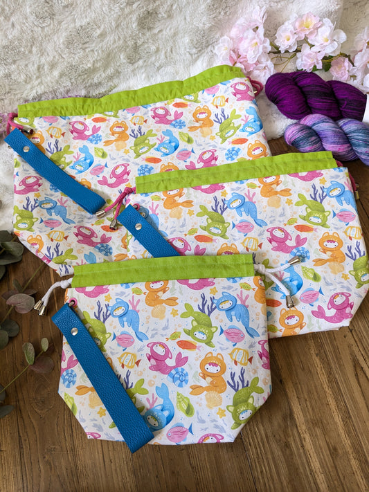 Sac à projet "Chats sirènes"