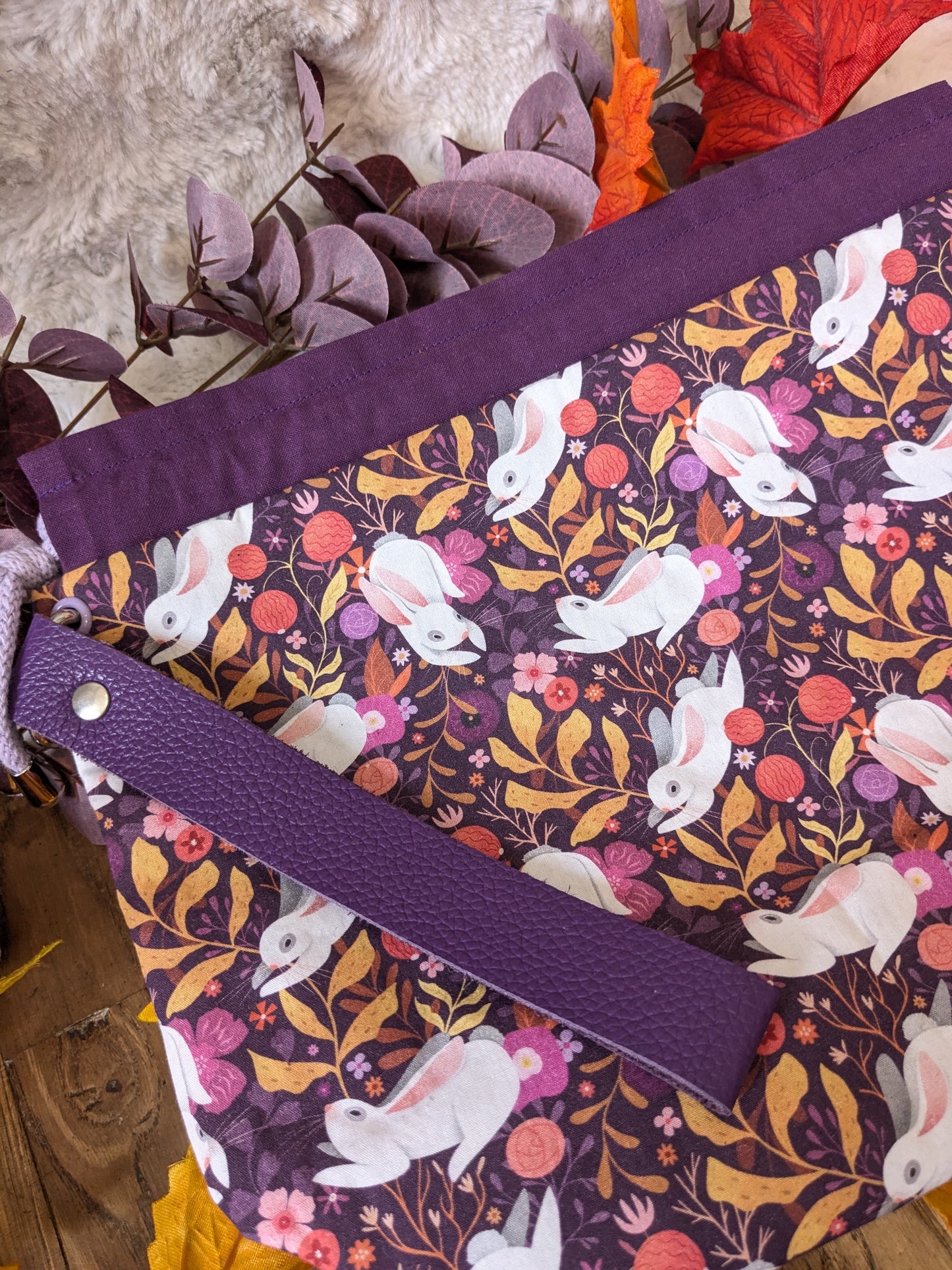 Sac à projet "Petits lapins" motif Lixy illustration