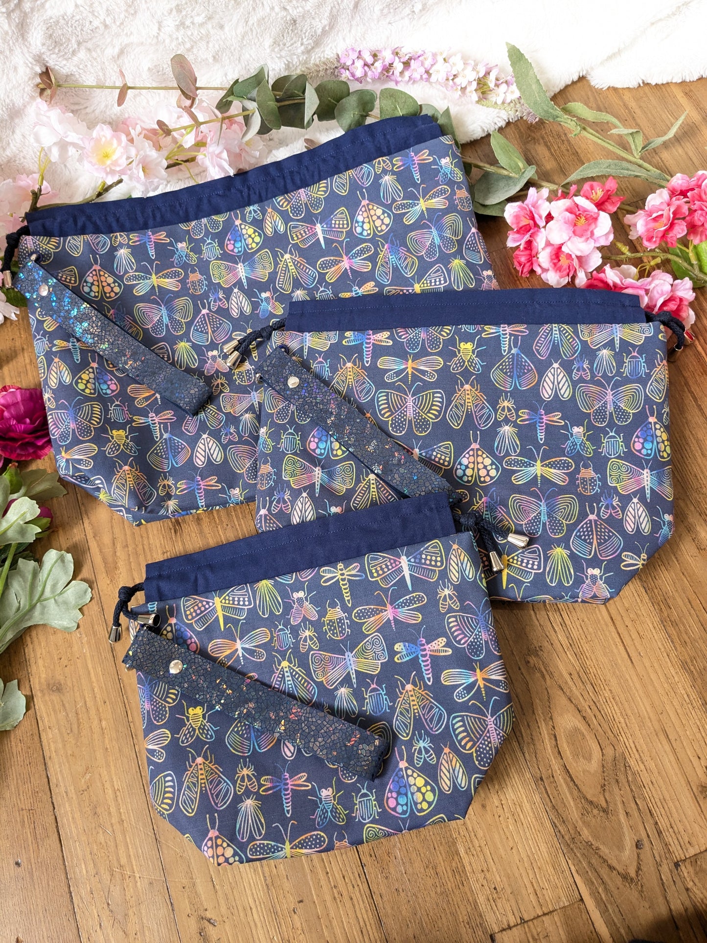 Sac à projet "Shining bugs"