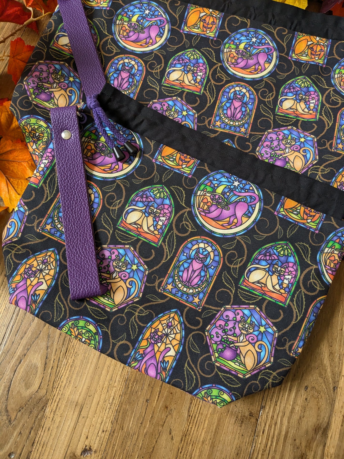 Sac à projet Basic "Vitraux de Halloween"