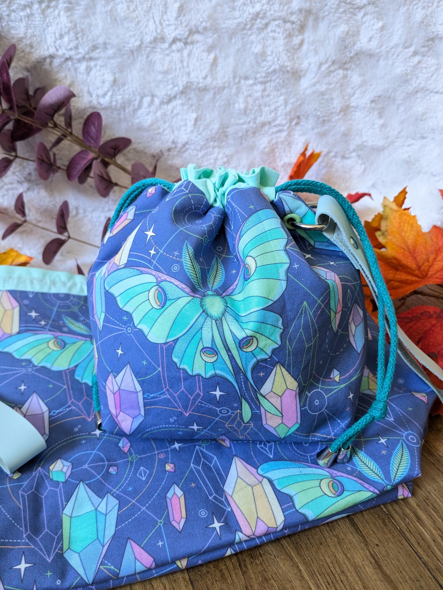 Sac à projet "Crystal and moth"