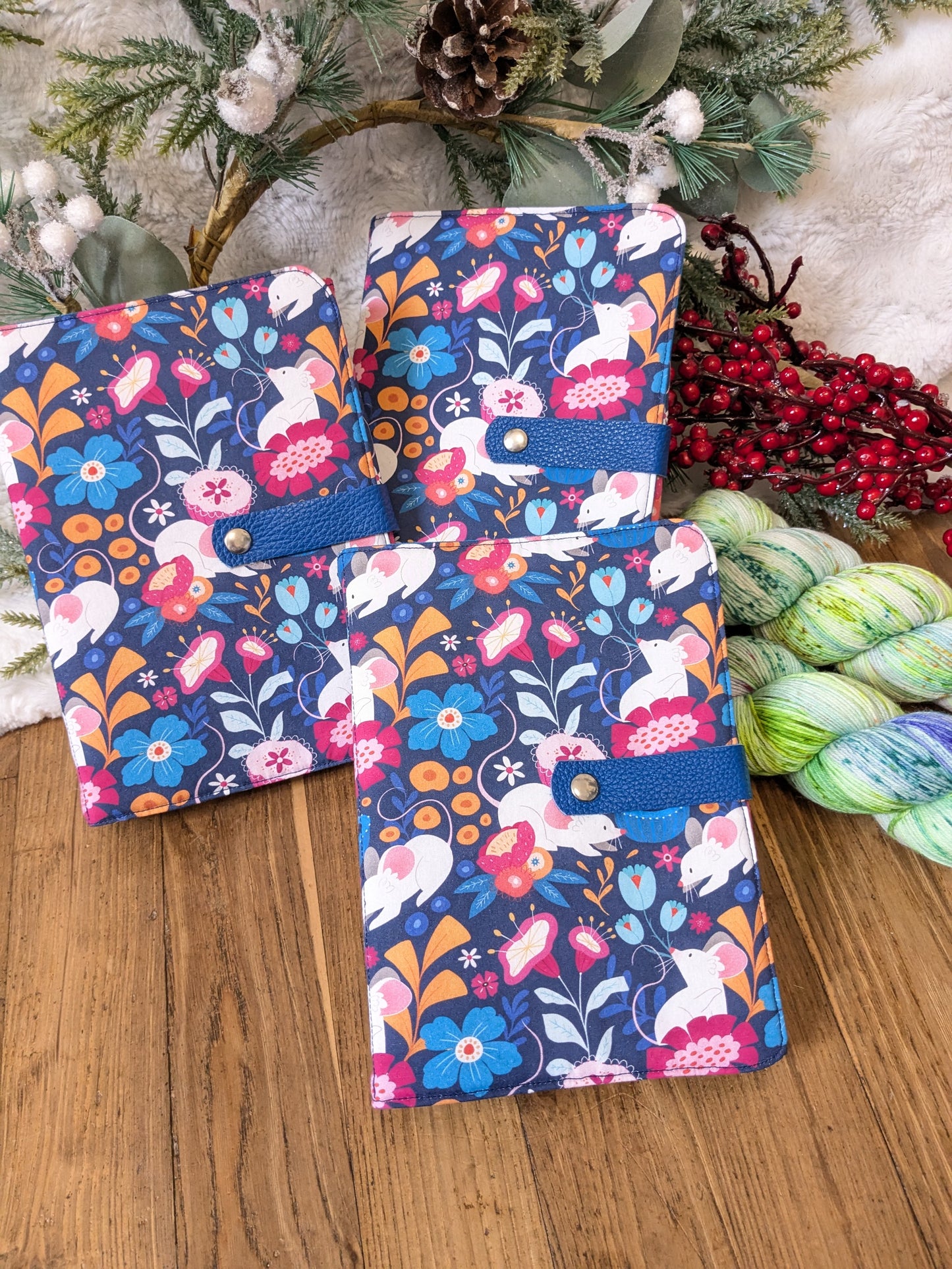 Classeur à aiguilles "Souris fleuries", imprimé Lixy Illustration