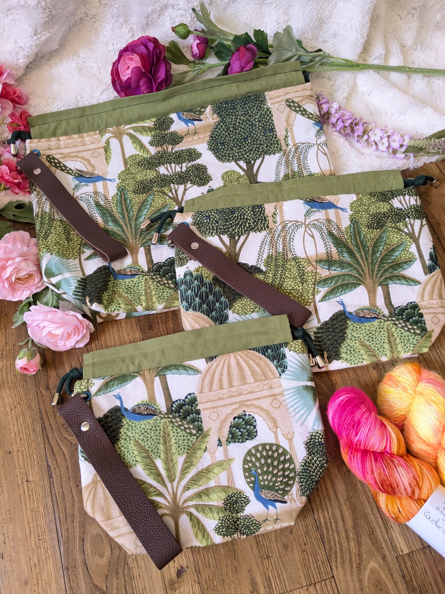 Sac à projet "Jardin des paons"