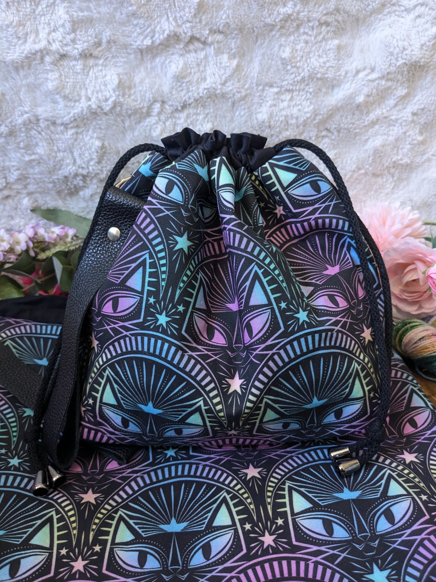 Sac à projet "Holo cat"