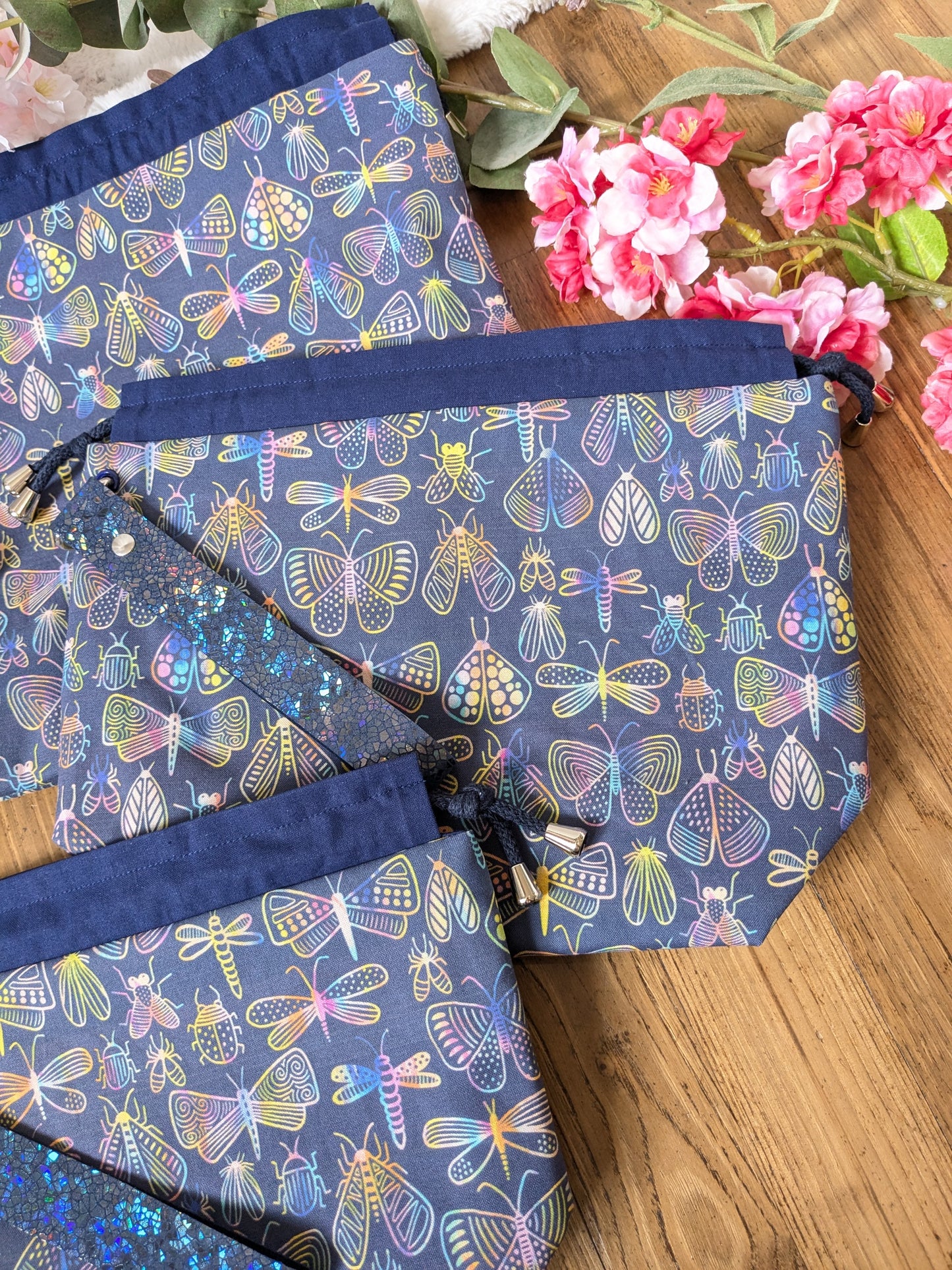 Sac à projet "Shining bugs"