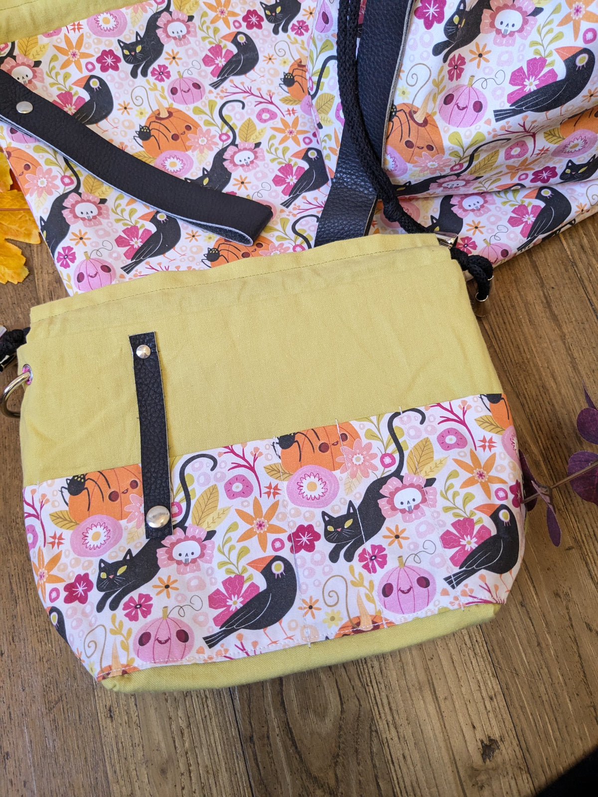 Sac à projet "Crows and cats" motif Lixy illustration