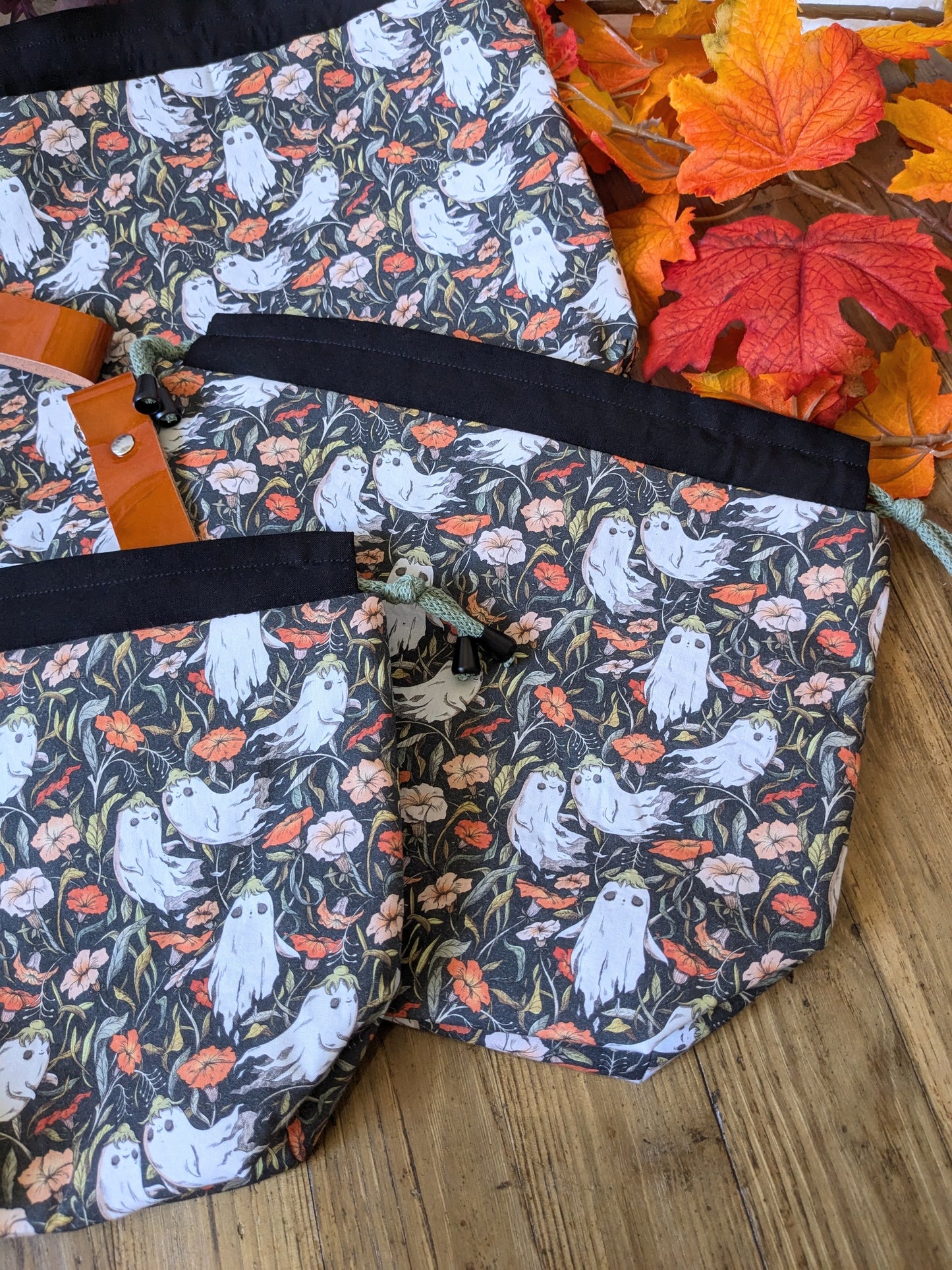 Sac à projet "Fantômes" imprimé Lixy illustration