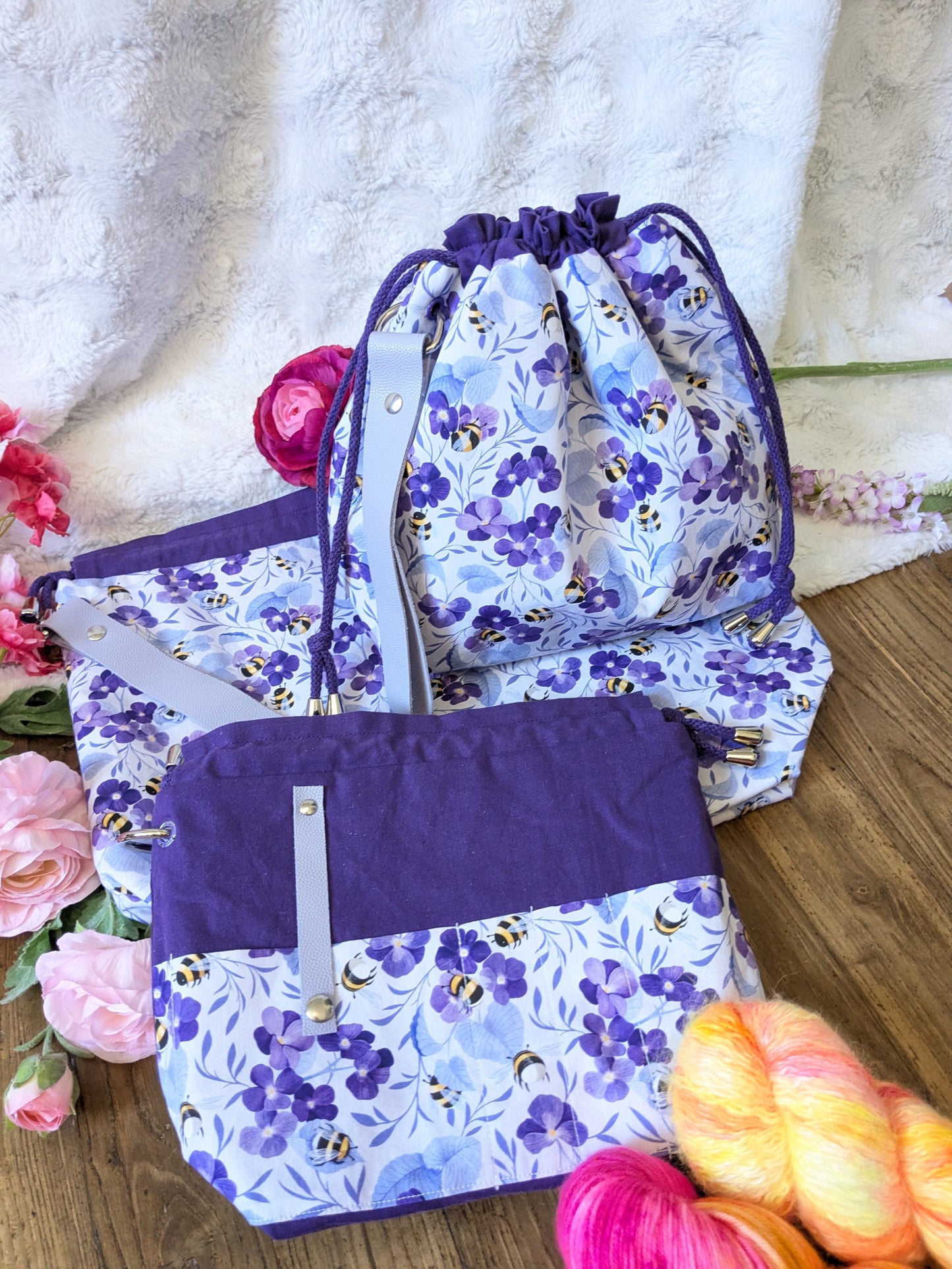 Sac à projet "Bourdons au pays des violettes"