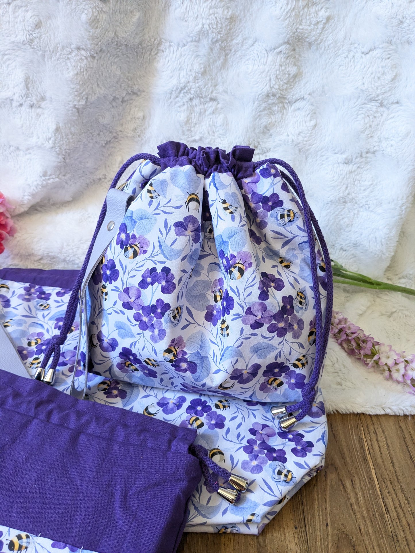 Sac à projet "Bourdons au pays des violettes"