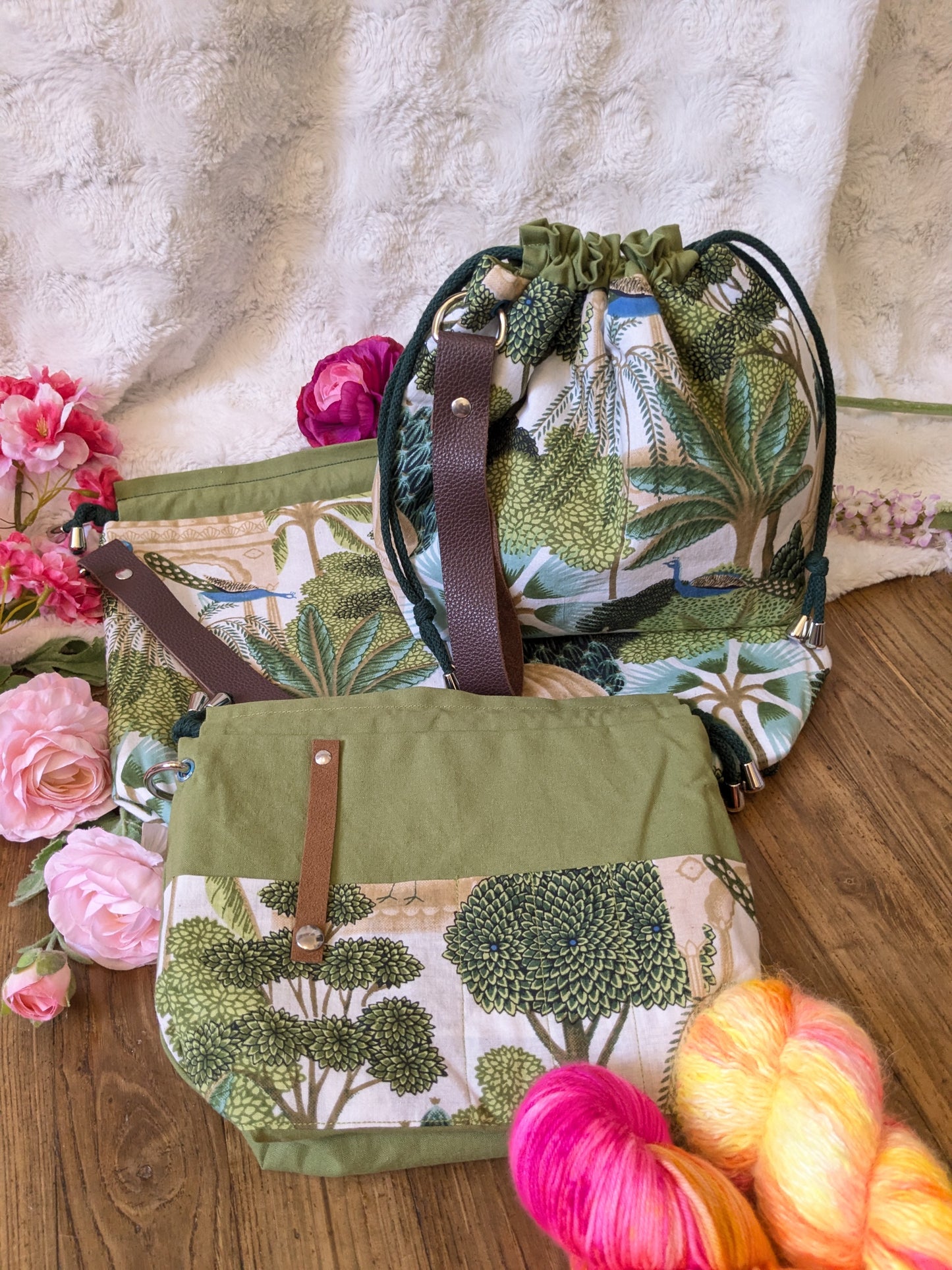 Sac à projet "Jardin des paons"