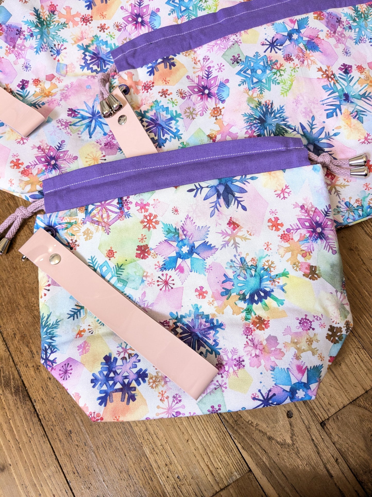 Sac à projet "Flocons merveilleux"